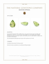 3.06 Ct. Green Tourmaline from Mozambique Appraisal