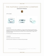 5.72 Ct. Blue Aquamarine from Brazil Appraisal