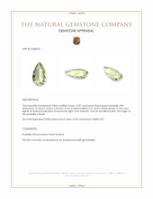 8.09 Ct. Prasiolite from Brazil Appraisal