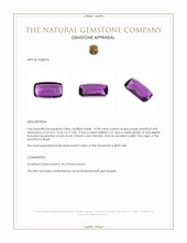 14.98 Ct. Purple Amethyst from Brazil Appraisal