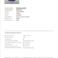 14.98 Ct. Amethyst from Brazil Scan Report