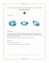 8.05 Ct. Greenish Blue Zircon from Cambodia Appraisal