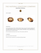 3.34 Ct. Zircon from Ceylon (Sri Lanka) Appraisal