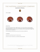 16.01 Ct. Orange Cabochon Spessartite Garnet from Madagascar Appraisal
