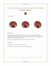 16.01 Ct. Reddish Orange Cabochon Spessartite Garnet from Madagascar Appraisal