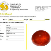 16.01 Ct. Cabochon Spessartite Garnet from Madagascar Scan Report