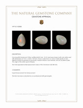 10.32 Ct. Cabochon White Opal from Ethiopia Appraisal