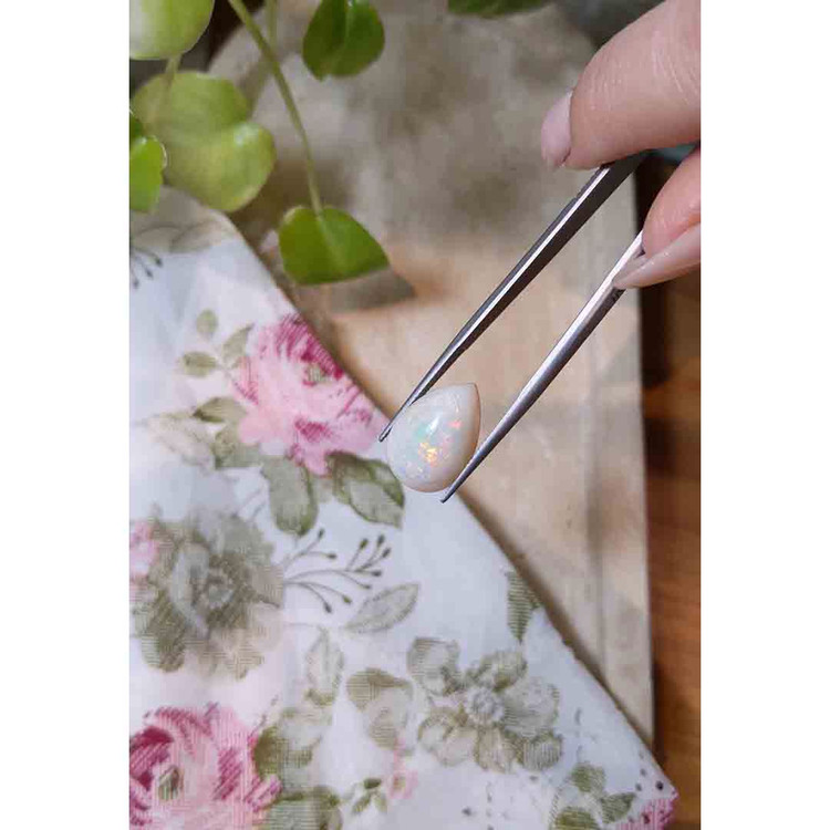 10.32 Ct. Cabochon White Opal from Ethiopia