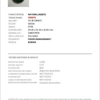 59.38 Ct. Green Cabochon Jade from Burma (Myanmar) Scan Report