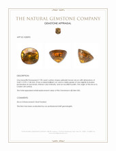 7.90 Ct. Orangish Brown Zircon from Ceylon (Sri Lanka) Appraisal