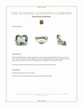 18.83 Ct. Green Prasiolite from Brazil Appraisal