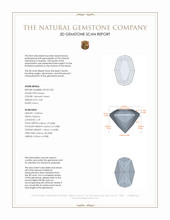 3.68 Ct. Peridot from Afghanistan 3 D Scan Report