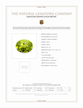 2.01 Ct. Yellowish Green Peridot from Burma (Myanmar) Scan Report