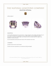4.36 Ct. Ametrine from Ceylon (Sri Lanka) Appraisal