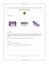 7.10 Ct. Ametrine from Ceylon (Sri Lanka) Appraisal