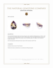 4.98 Ct. Bi Color Ametrine from Ceylon (Sri Lanka) Appraisal