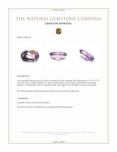 5.06 Ct. Bi Color Ametrine from Ceylon (Sri Lanka) Appraisal
