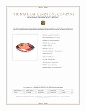0.75 Ct. Orangish Red Garnet from Ceylon (Sri Lanka) Scan Report