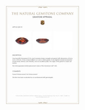 0.96 Ct. Garnet from Ceylon (Sri Lanka) Appraisal