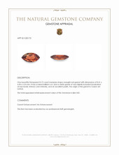 0.75 Ct. Orangish Red Garnet from Ceylon (Sri Lanka) Appraisal