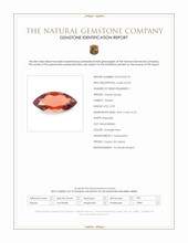 0.99 Ct. Orangish Red Garnet from Ceylon (Sri Lanka) Scan Report