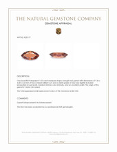 1.05 Ct. Orangish Red Garnet from Ceylon (Sri Lanka) Appraisal