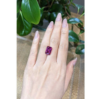 7.36 Ct. Rhodolite Garnet from Tanzania Life Style