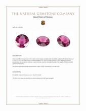 5.20 Ct. Rhodolite Garnet from Tanzania Appraisal