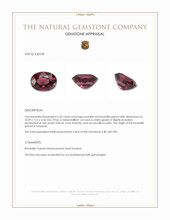 3.33 Ct. Rhodolite Garnet from Tanzania Appraisal