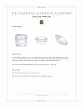 8.12 Ct. Pink Rose Quartz from Brazil Appraisal