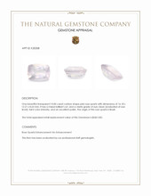 10.85 Ct. Rose Quartz from Brazil Appraisal