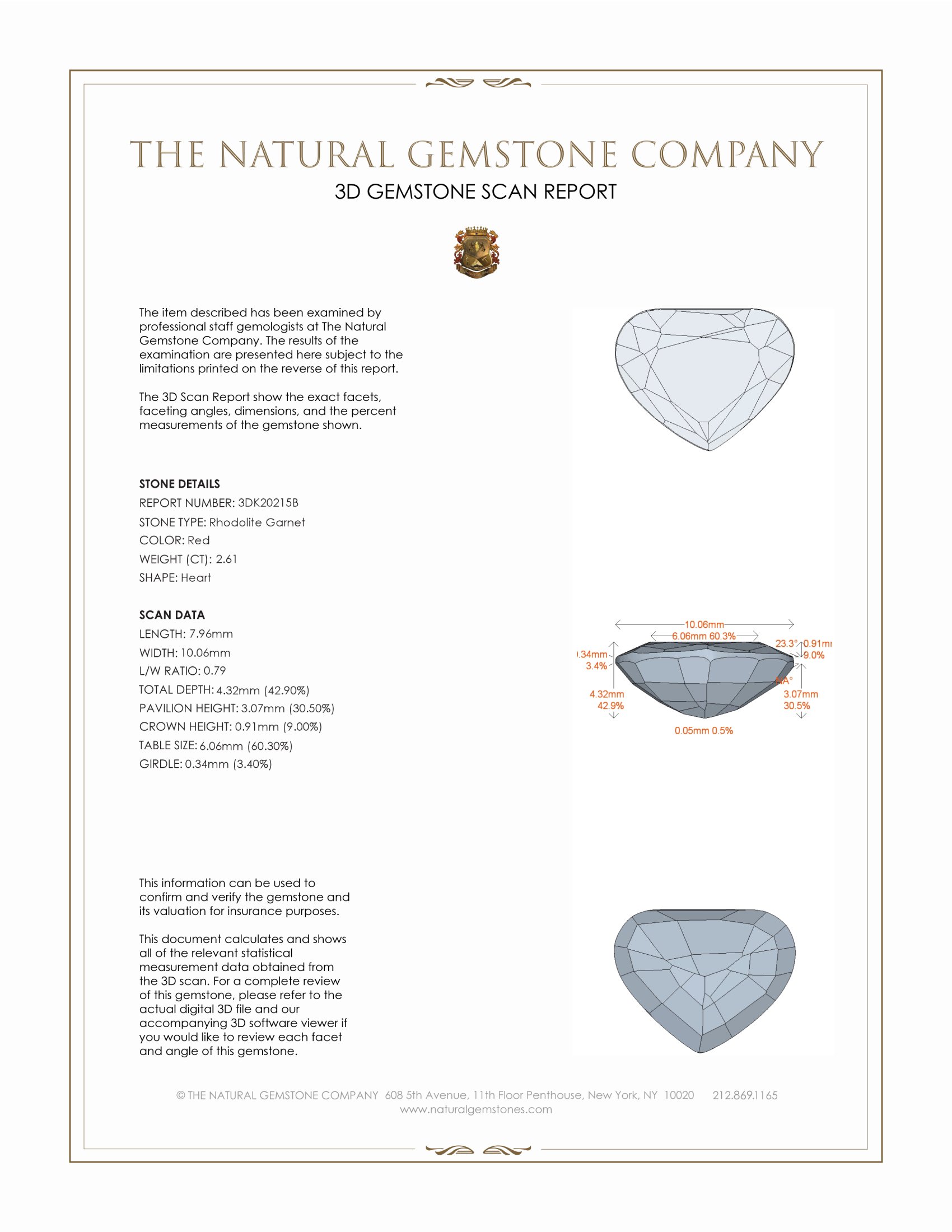 2.61 Ct. Rhodolite Garnet from Tanzania