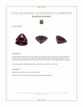 4.02 Ct. Purplish Red Rhodolite Garnet from Tanzania Appraisal