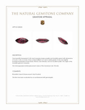 4.28 Ct. Purplish Red Rhodolite Garnet from Tanzania Appraisal