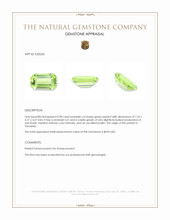 0.98 Ct. Green Peridot from Tanzania Appraisal