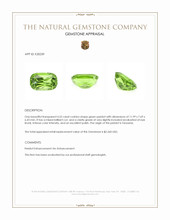 4.52 Ct. Green Peridot from Tanzania Appraisal