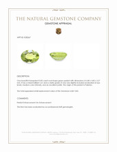 0.82 Ct. Peridot from Pakistan Appraisal