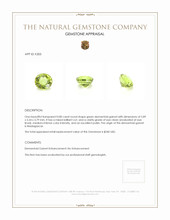 0.80 Ct. Demantoid Garnet from Madagascar Appraisal