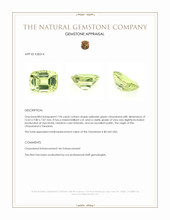 7.94 Ct. Yellowish Green Chrysoberyl from Tanzania Appraisal