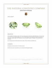 4.00 Ct. Green Chrysoberyl from Tanzania Appraisal