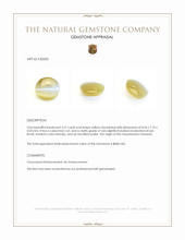 2.51 Ct. Cabochon Chrysoberyl from Tanzania Appraisal