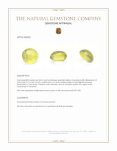 4.85 Ct. Greenish Yellow Cabochon Chrysoberyl from Tanzania Appraisal