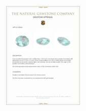 0.78 Ct. Blue Paraiba Tourmaline from Mozambique Appraisal