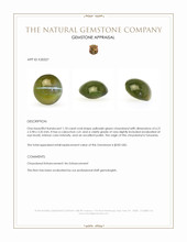 1.18 Ct. Cabochon Chrysoberyl from Tanzania Appraisal