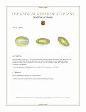 1.47 Ct. Greenish Yellow Cabochon Chrysoberyl from Tanzania Appraisal