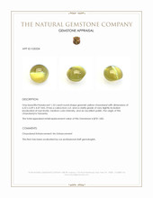 1.53 Ct. Greenish Yellow Cabochon Chrysoberyl from Tanzania Appraisal