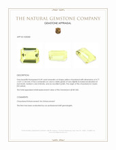 0.49 Ct. Yellow Chrysoberyl from Ceylon (Sri Lanka) Appraisal