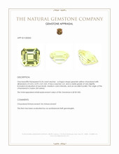 0.56 Ct. Greenish Yellow Chrysoberyl from Ceylon (Sri Lanka) Appraisal