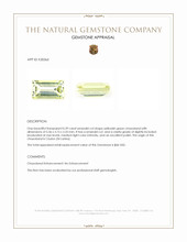 0.39 Ct. Yellowish Green Chrysoberyl from Ceylon (Sri Lanka) Appraisal