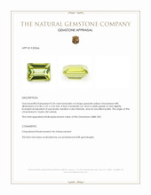 0.34 Ct. Greenish Yellow Chrysoberyl from Ceylon (Sri Lanka) Appraisal